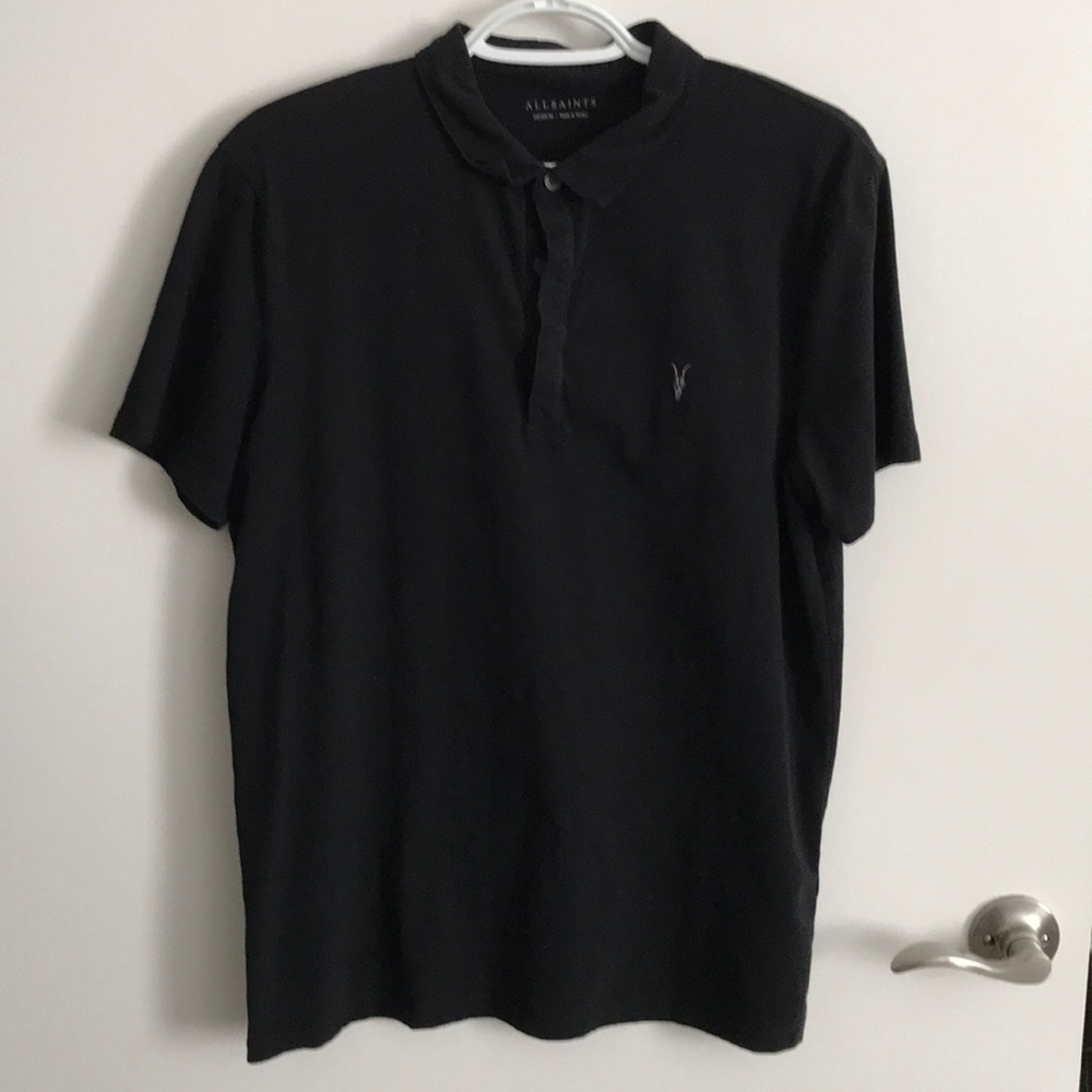 ALL SAINTS Medium Brace SS Polo -Perfect Condition
